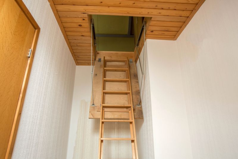 Attic Stairs with Open Door